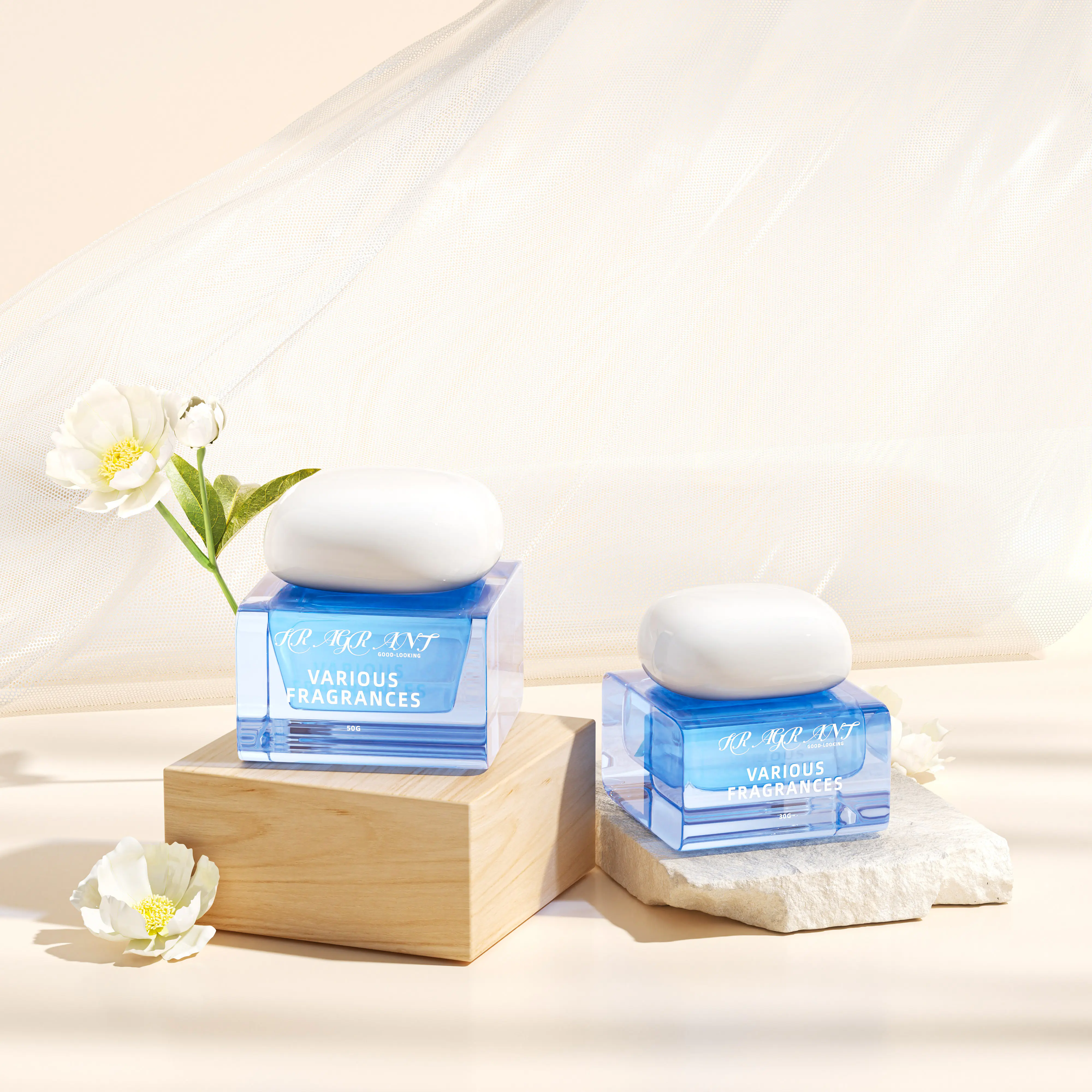 Face Eye Cream Glass Jar