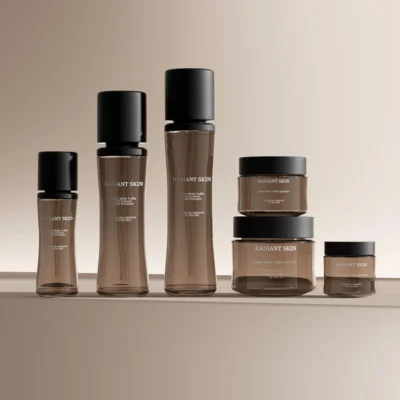 Black Glass Skincare Bottle