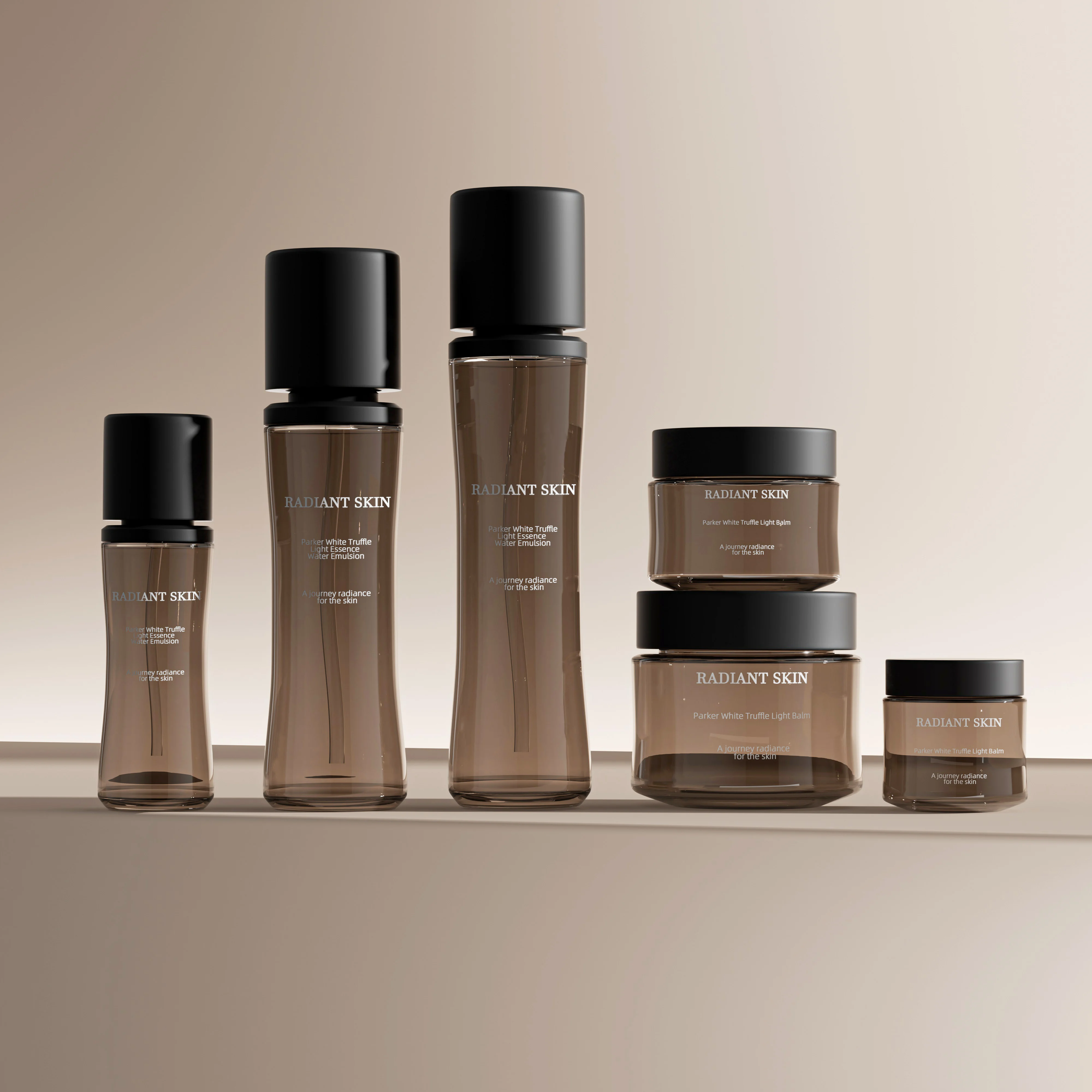 Black Glass Skincare Bottle