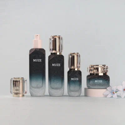 Frost Etching Glass Cosmetic Bottle Design