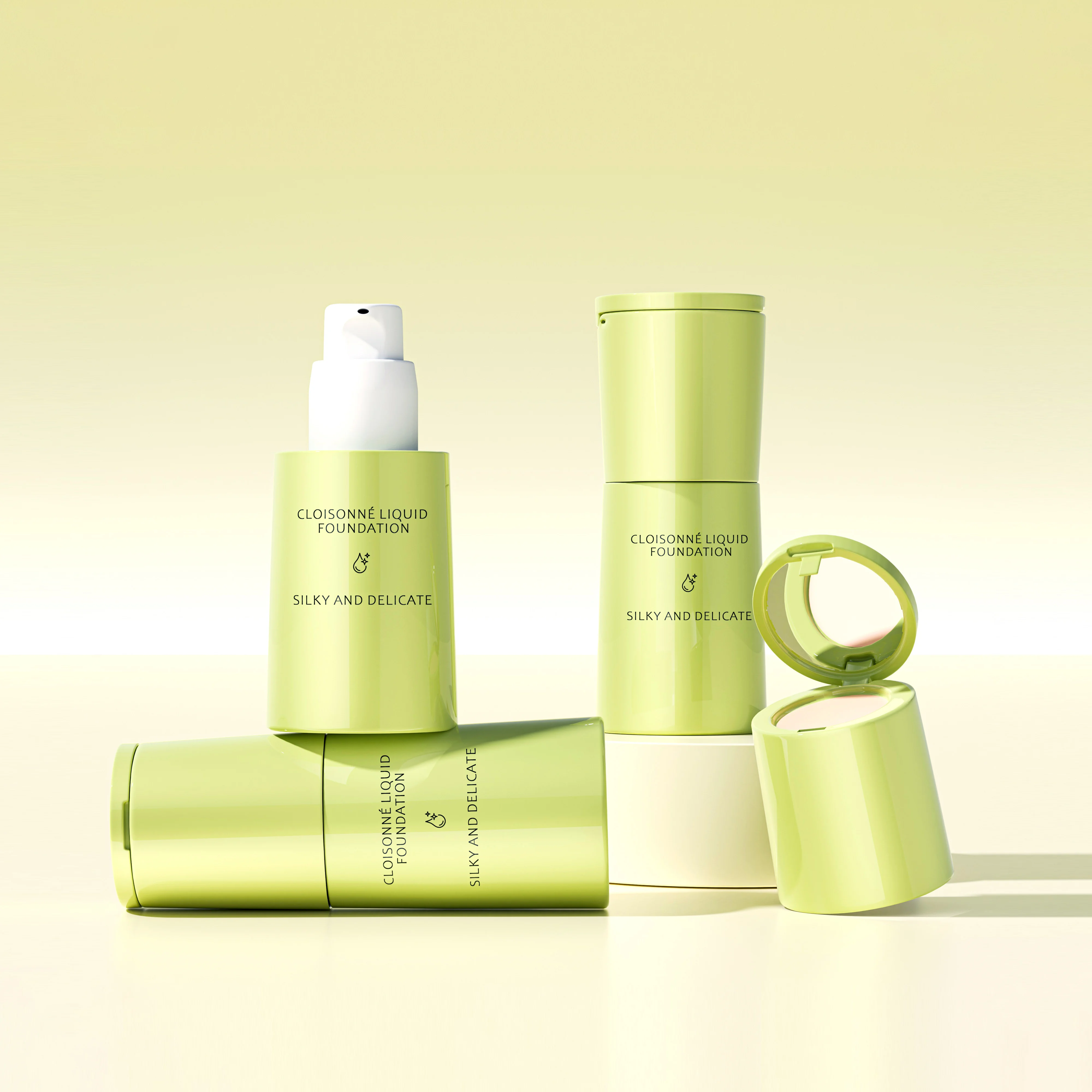 glass pump bottle for foundation