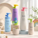 Colorful Baby Care Bottle Packaging