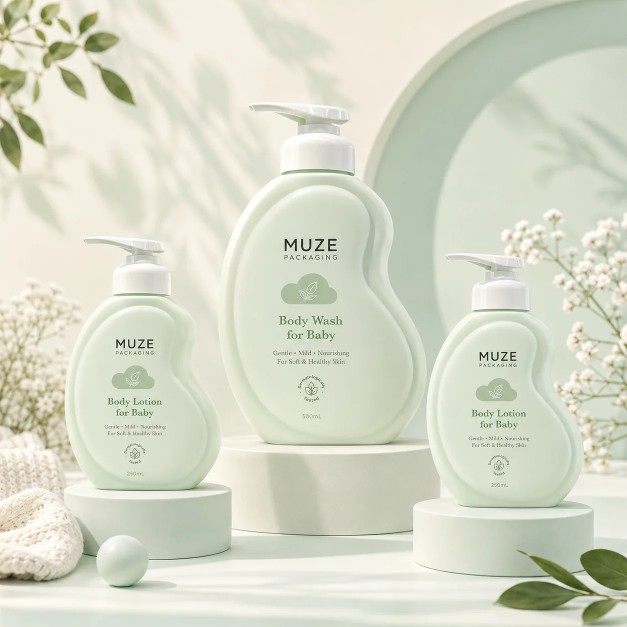 Body Lotion Wash Bottles OEM