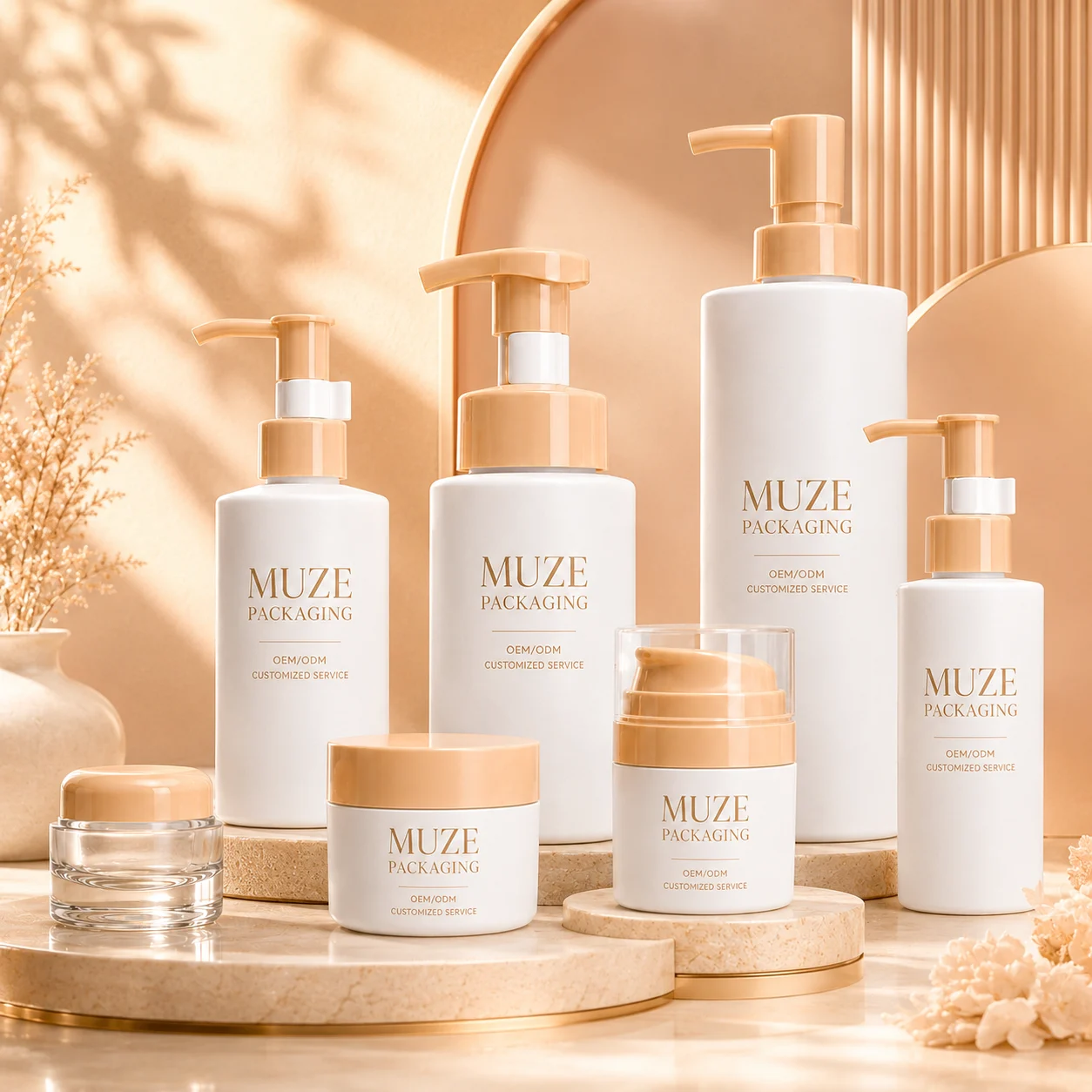 Orange Cosmetic Bottle Packaging