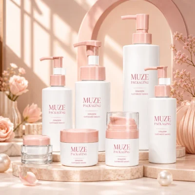 Pink Cosmetic Bottle Packaging