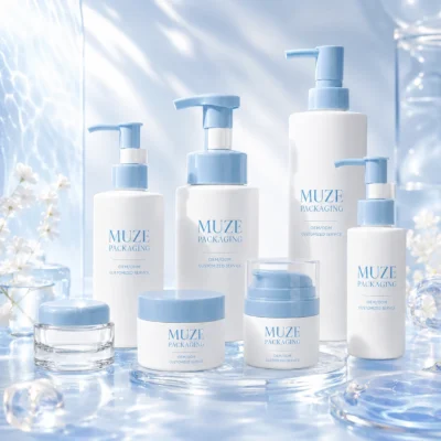 Blue Cosmetic Bottle Packaging