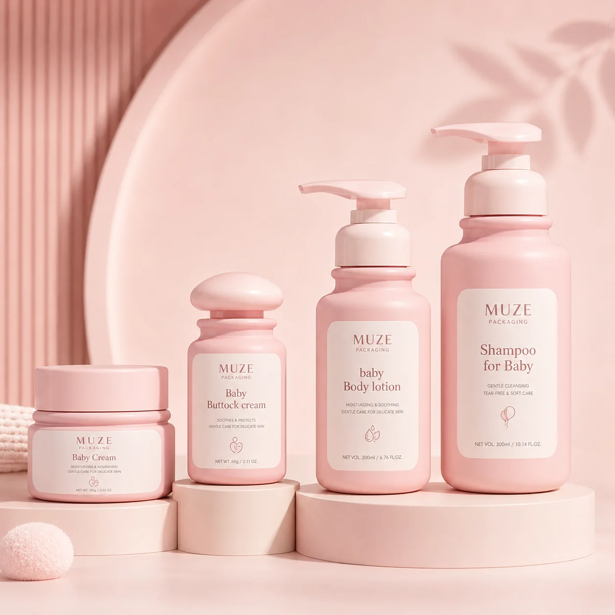 Pink Baby Skincare Bottle
