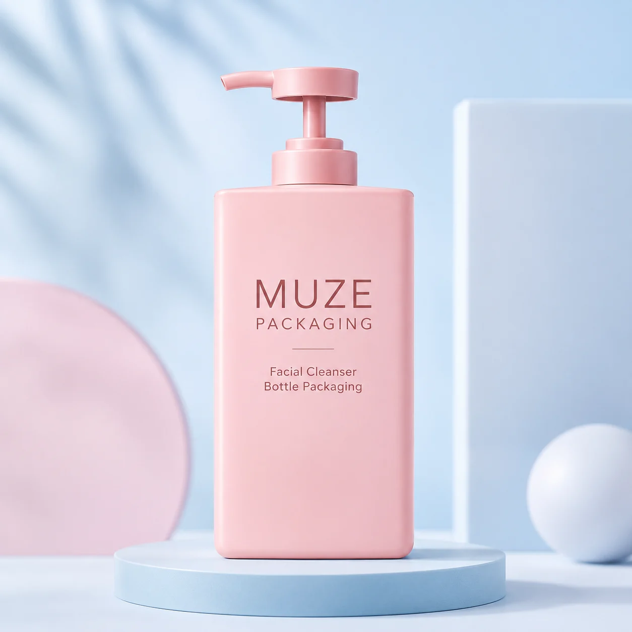 Facial Cleanser Bottles Pink