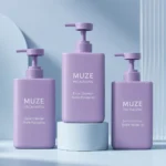 Purple Facial Cleanser Bottles