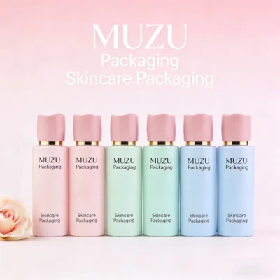Glass Cosmetic Bottle Pink Color