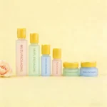 Yellow Cap Glass Cosmetic Bottle
