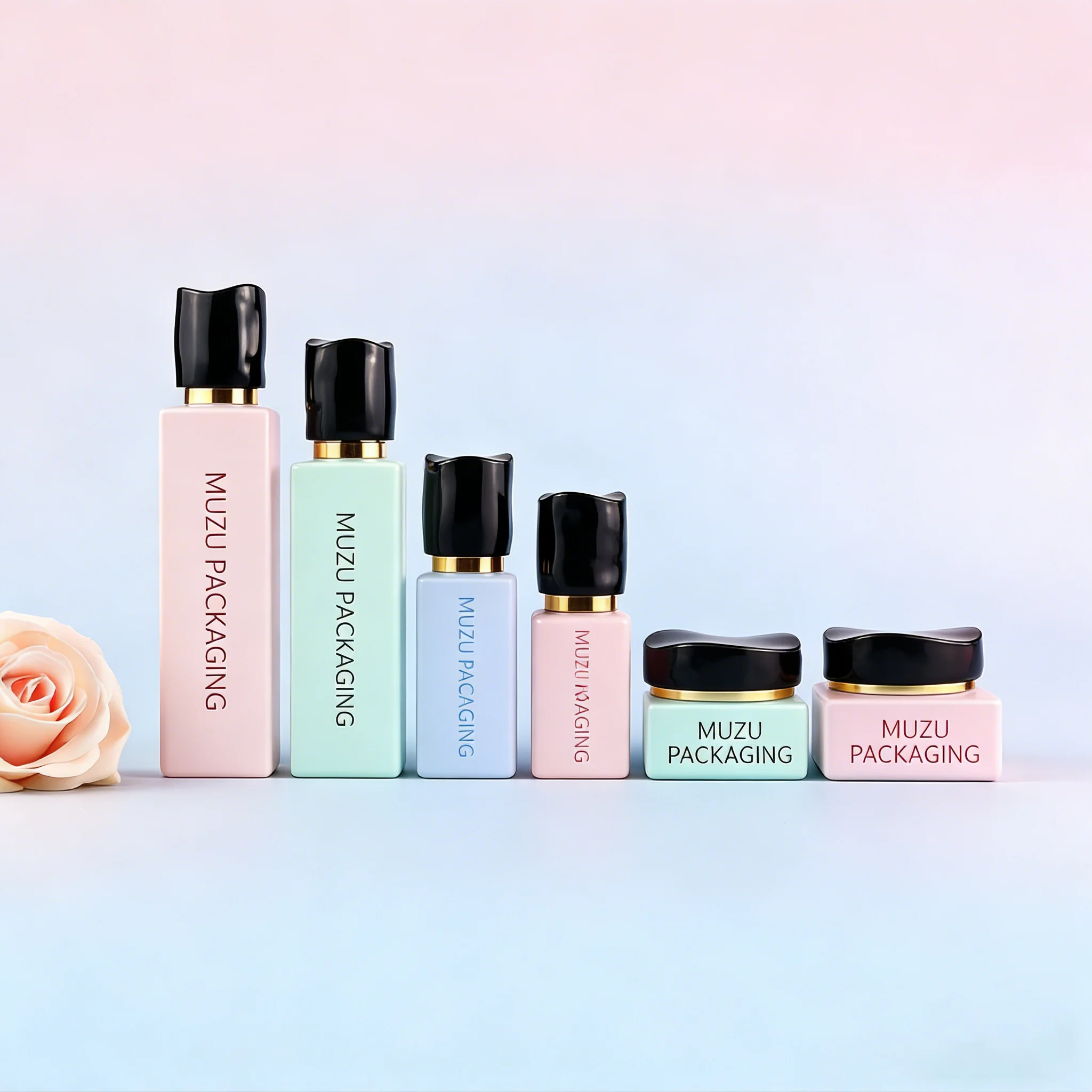 Colorful Glass Cosmetic Bottle