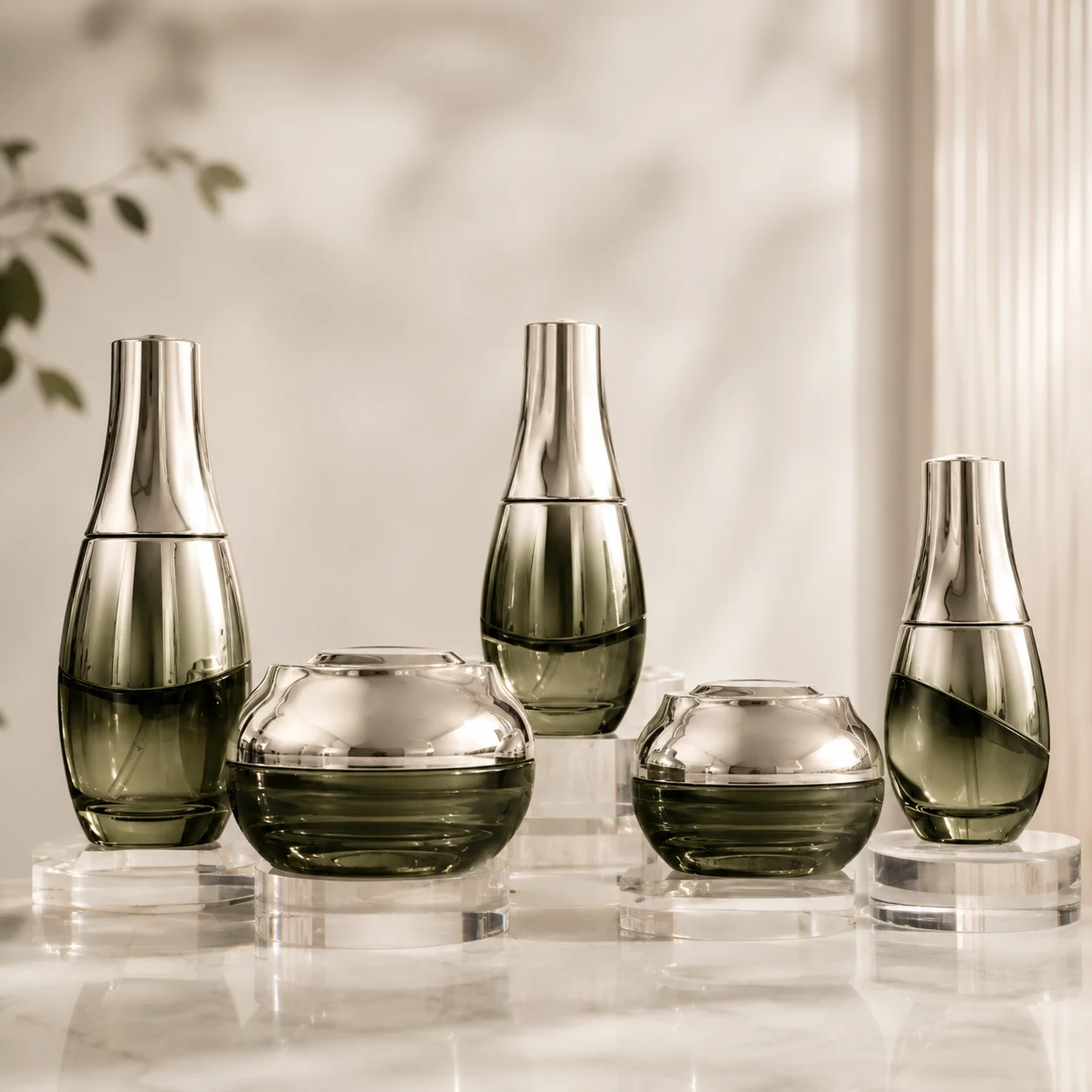 Custom luxury Glass Bottle Set