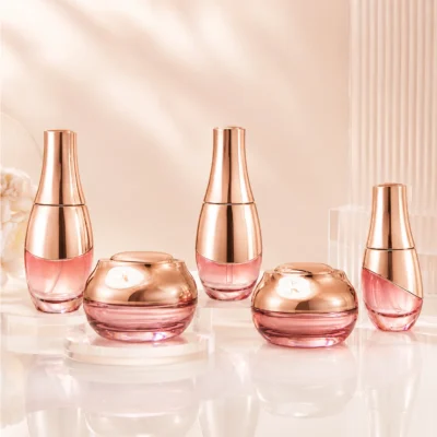 Pink luxury Glass Bottle Set