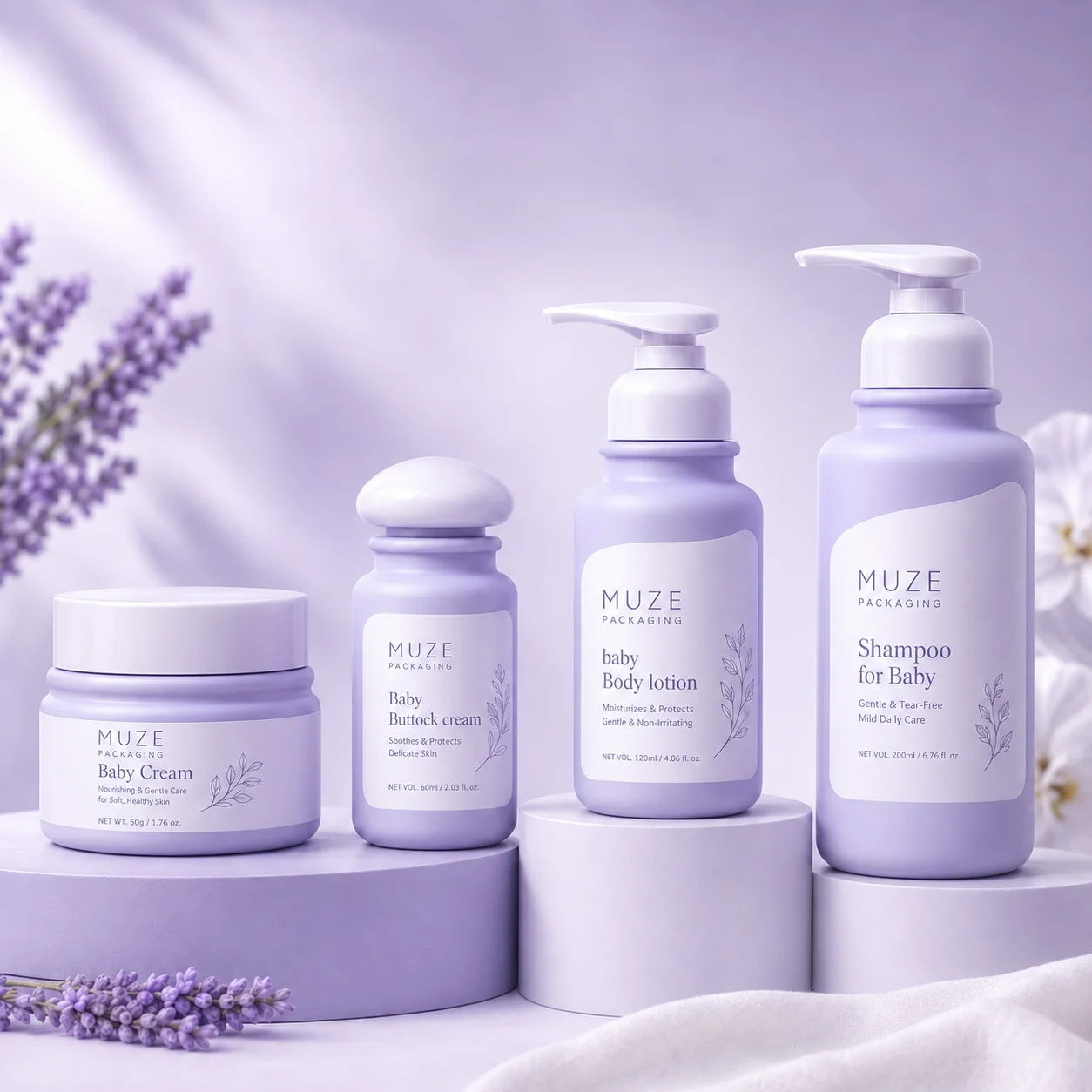 Purple Skincare Bottle Factory