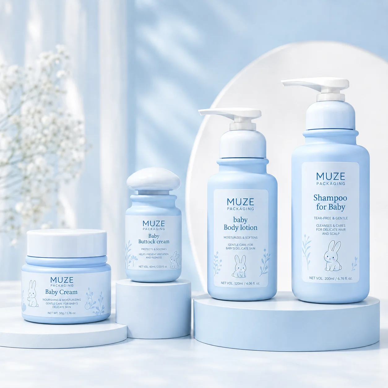 Blue Skincare Bottle