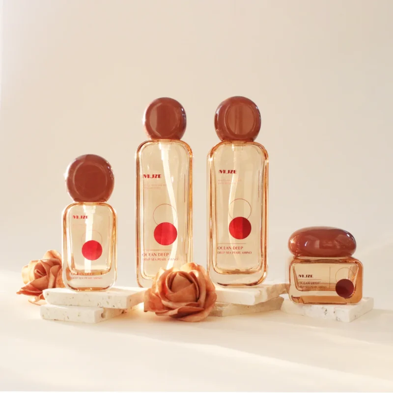 Luxury Cosmetic Glass Bottle Set