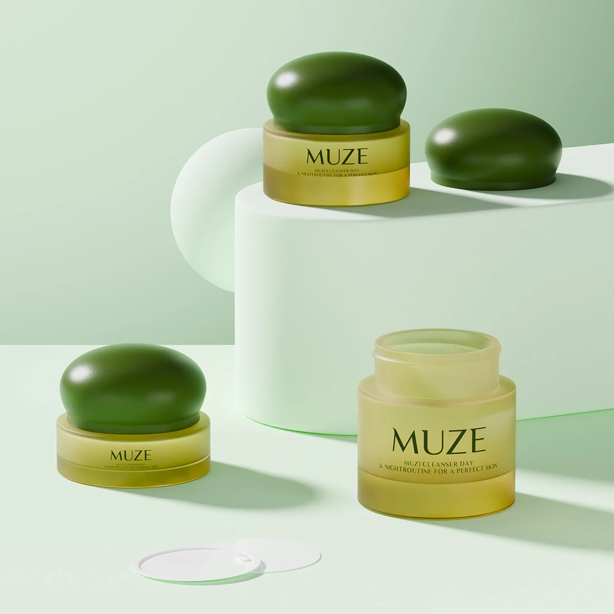 Round Glass Cosmetic Jars