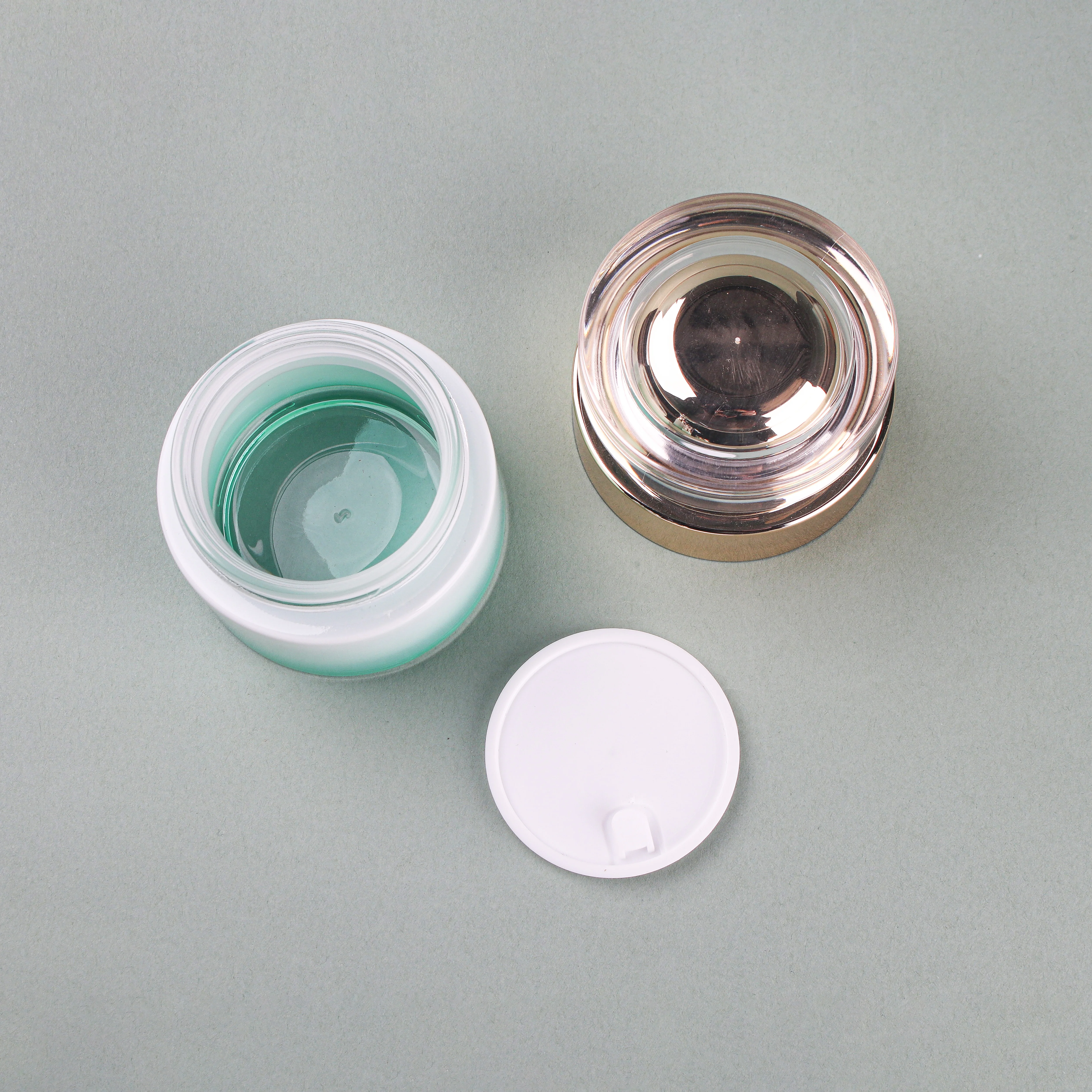 Cosmetic Glass Jar with Lids