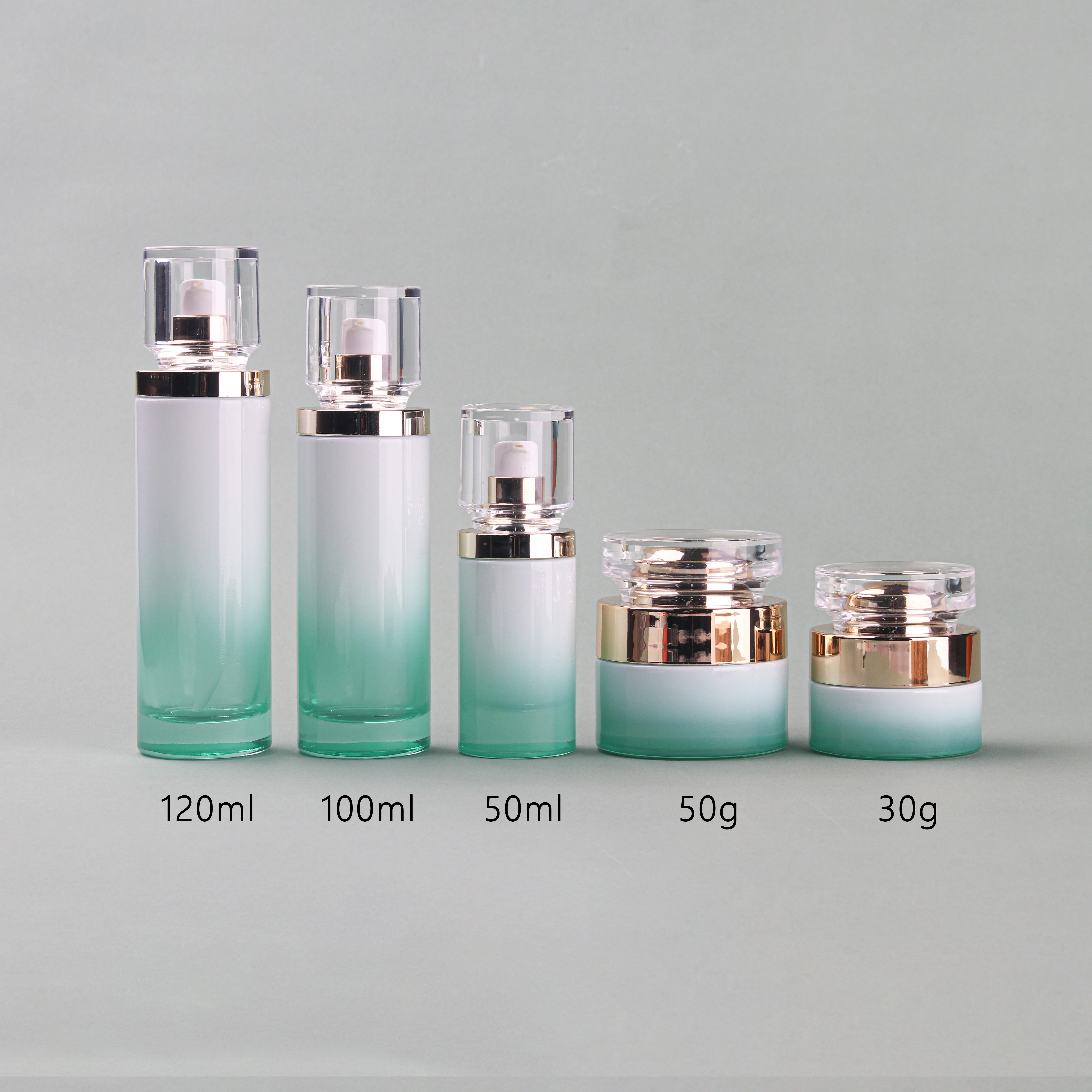 Glass Cosmetic Bottle Set Packaging