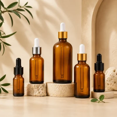 Amber Glass Dropper Bottles OEM