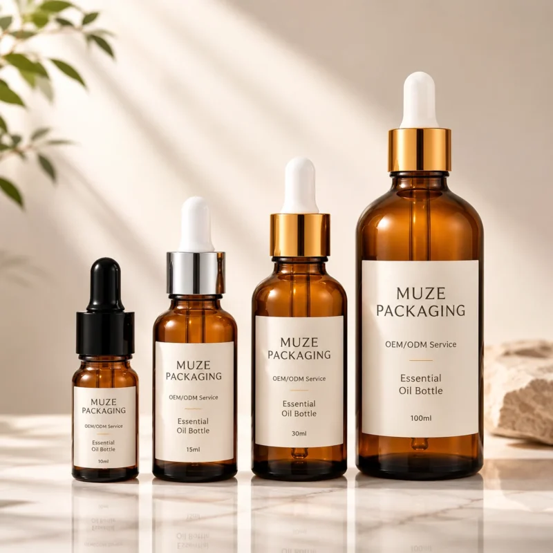 Amber Glass Dropper Bottles for Face Serum