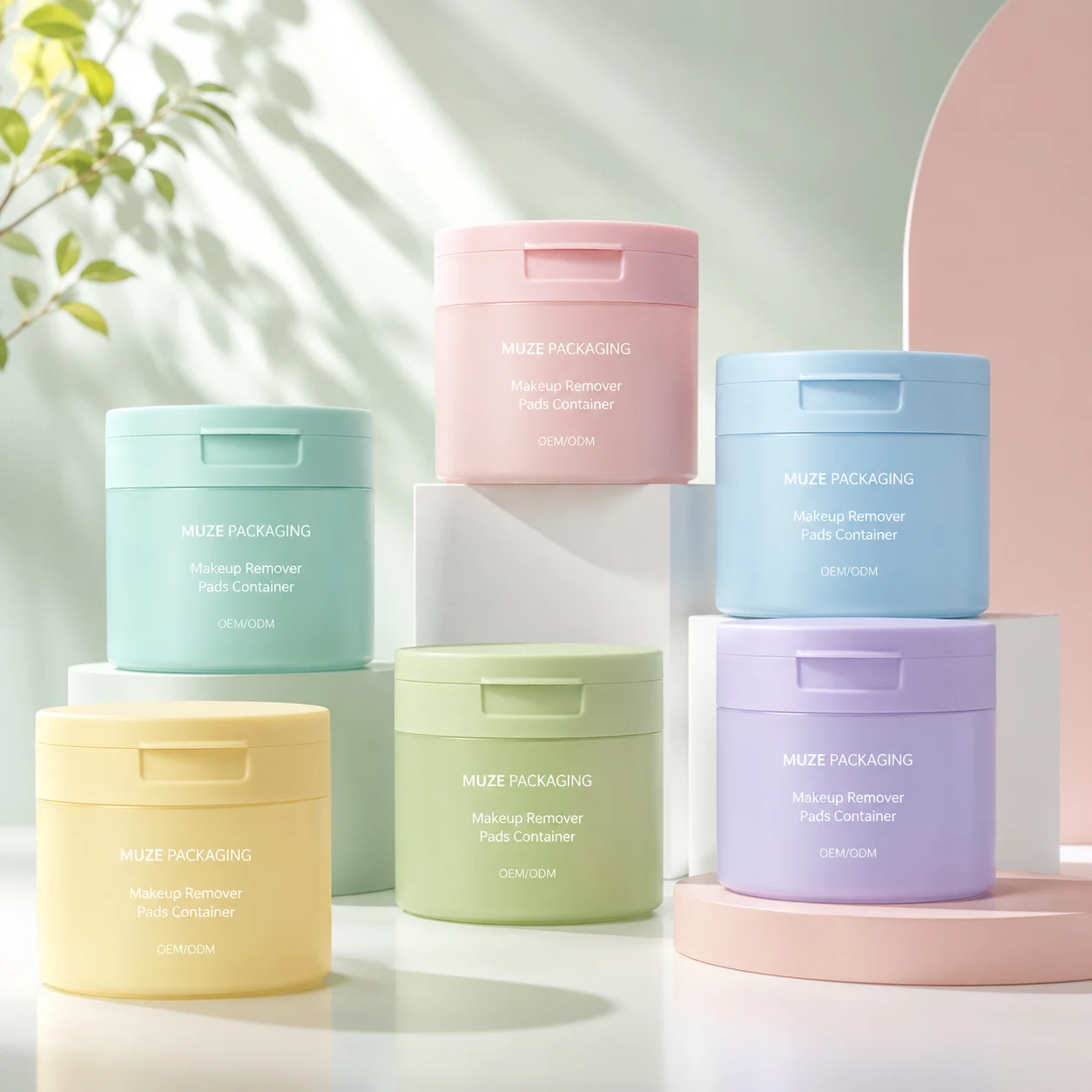 Colors Plastic Cosmetic Jars