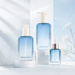 Blue Square Glass Cosmetic Bottles
