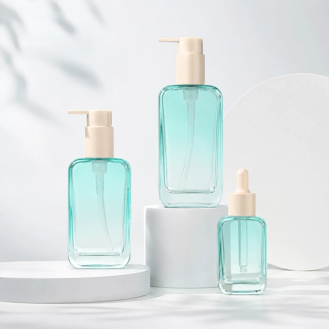 Square Glass Cosmetic Bottles OEM