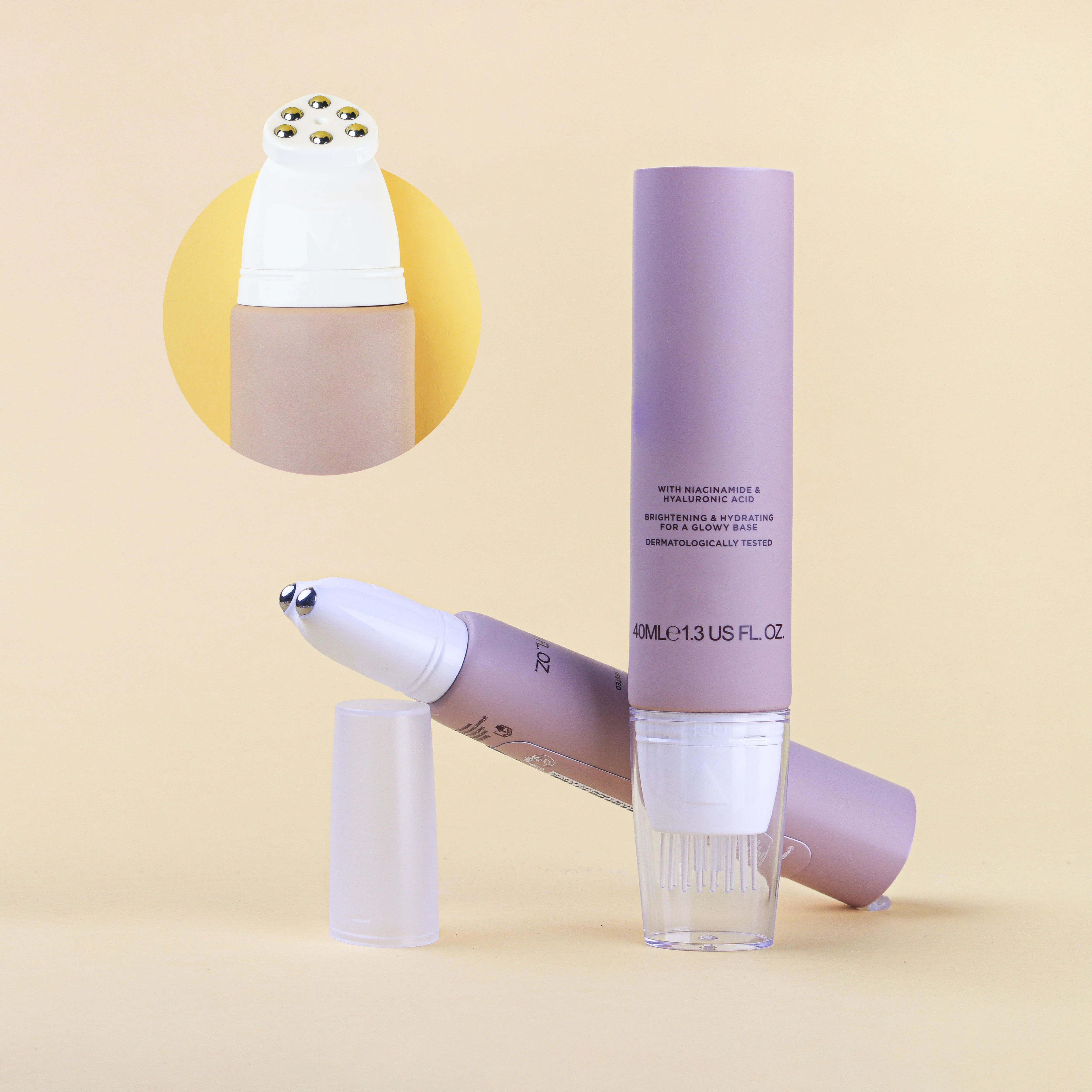 Plastic Cosmetic Tubes with Roller
