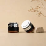 Amber Cosmetic Glass Jar