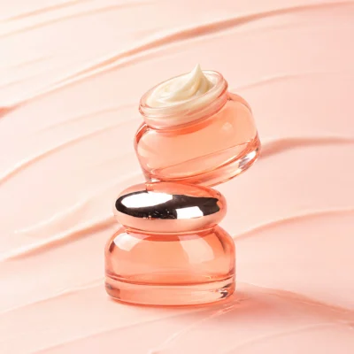 Orange Cosmetic Glass Jar