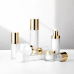 Luxury Cosmetic Bottle set with Gold Cap
