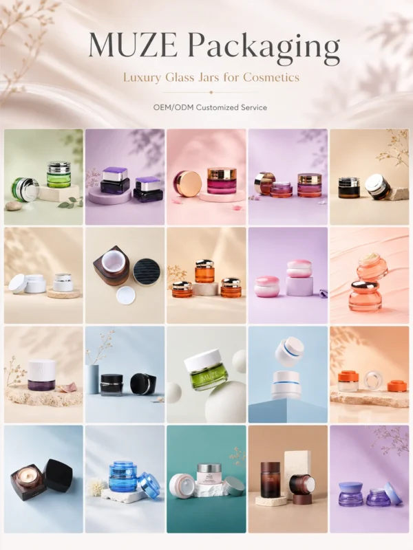 Luxury Cosmetic Glass Jars 30g 50g