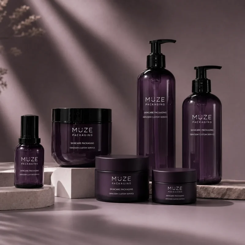 Purple Body Lotion Bottles