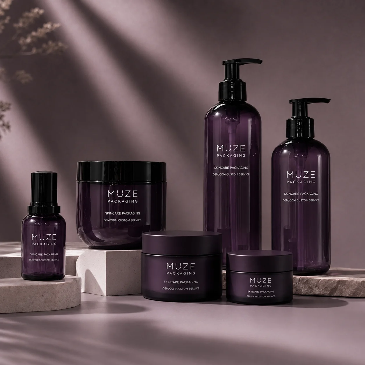 Purple Body Lotion Bottles