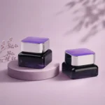 Purple Glass Cosmetic Jars