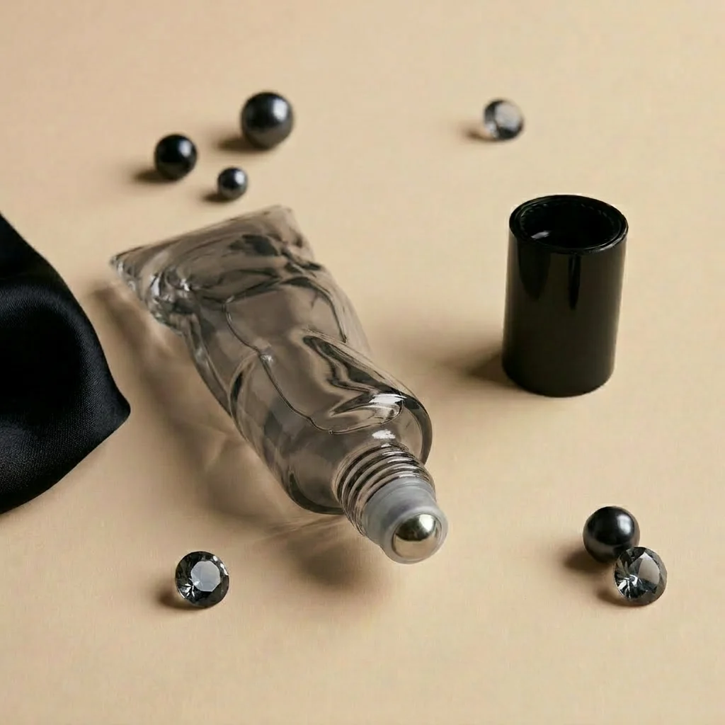 Grey Color Perfume Roller Bottle