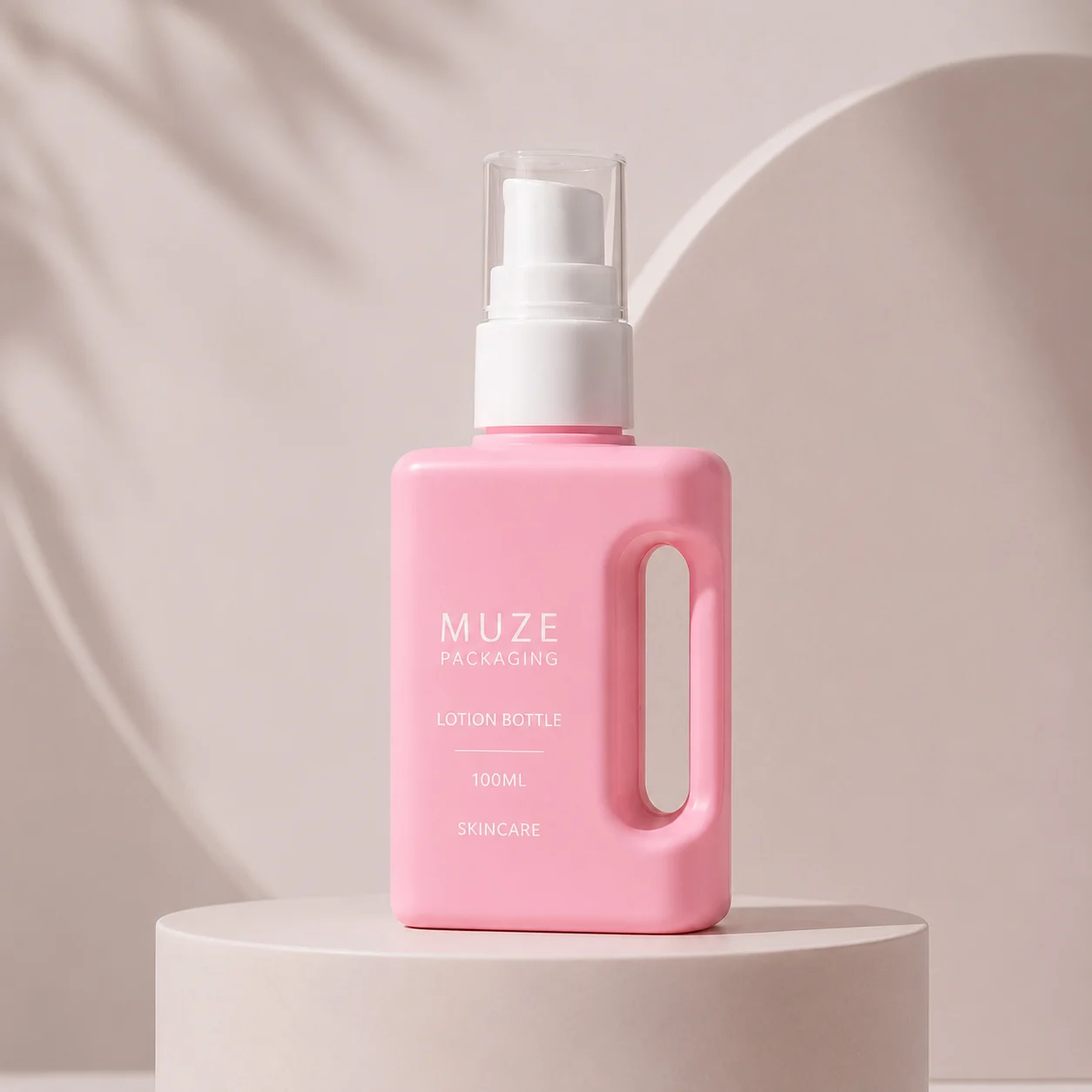 Square Cosmetic Lotion Pump Bottle 100ml