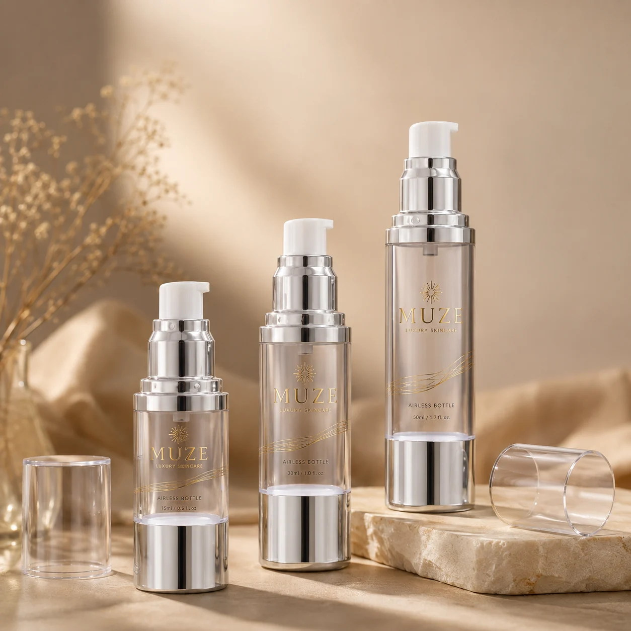 Silver Airless Bottle Wholesale