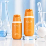 Orange Airless Pump Lotion Bottle