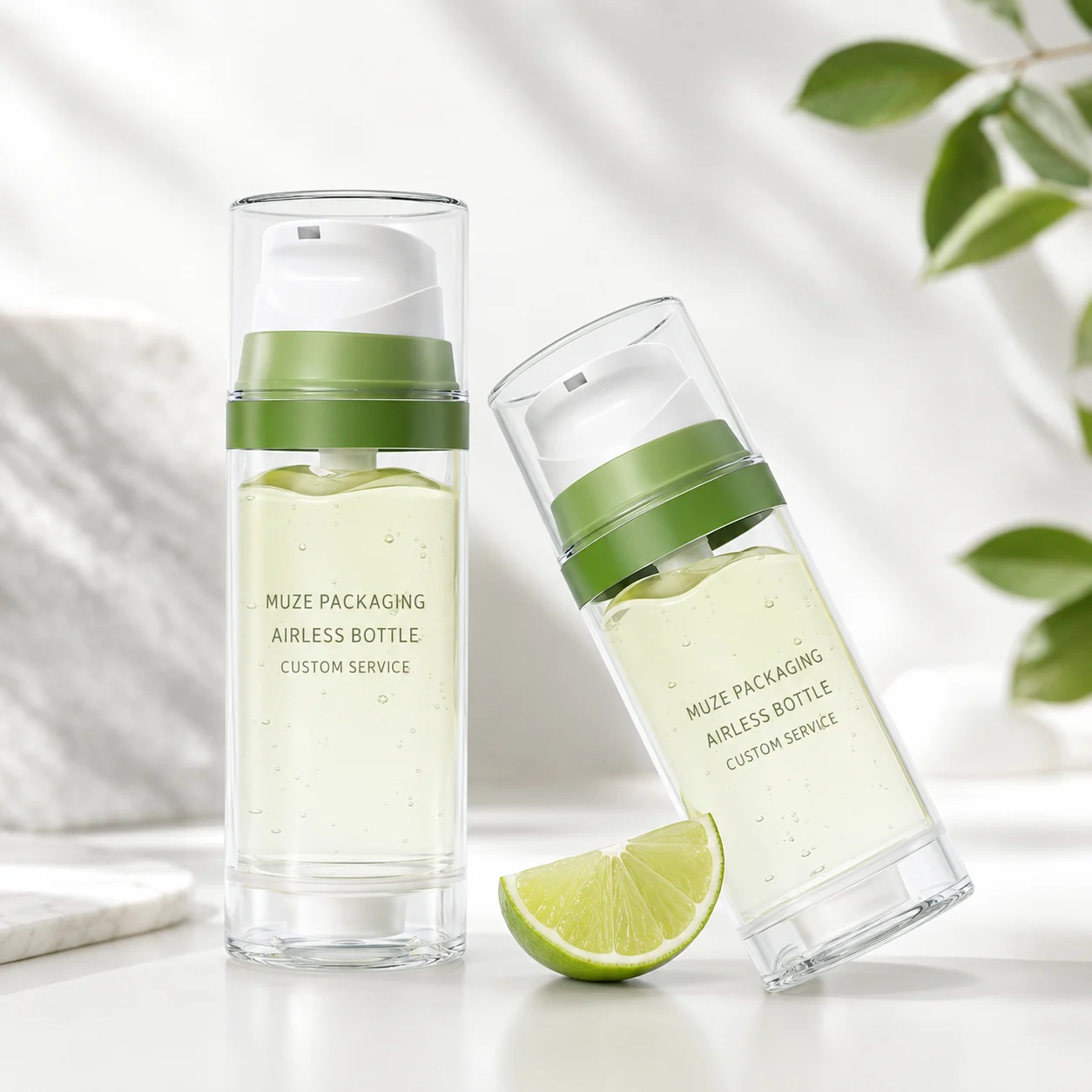 Green Airless Pump Bottle