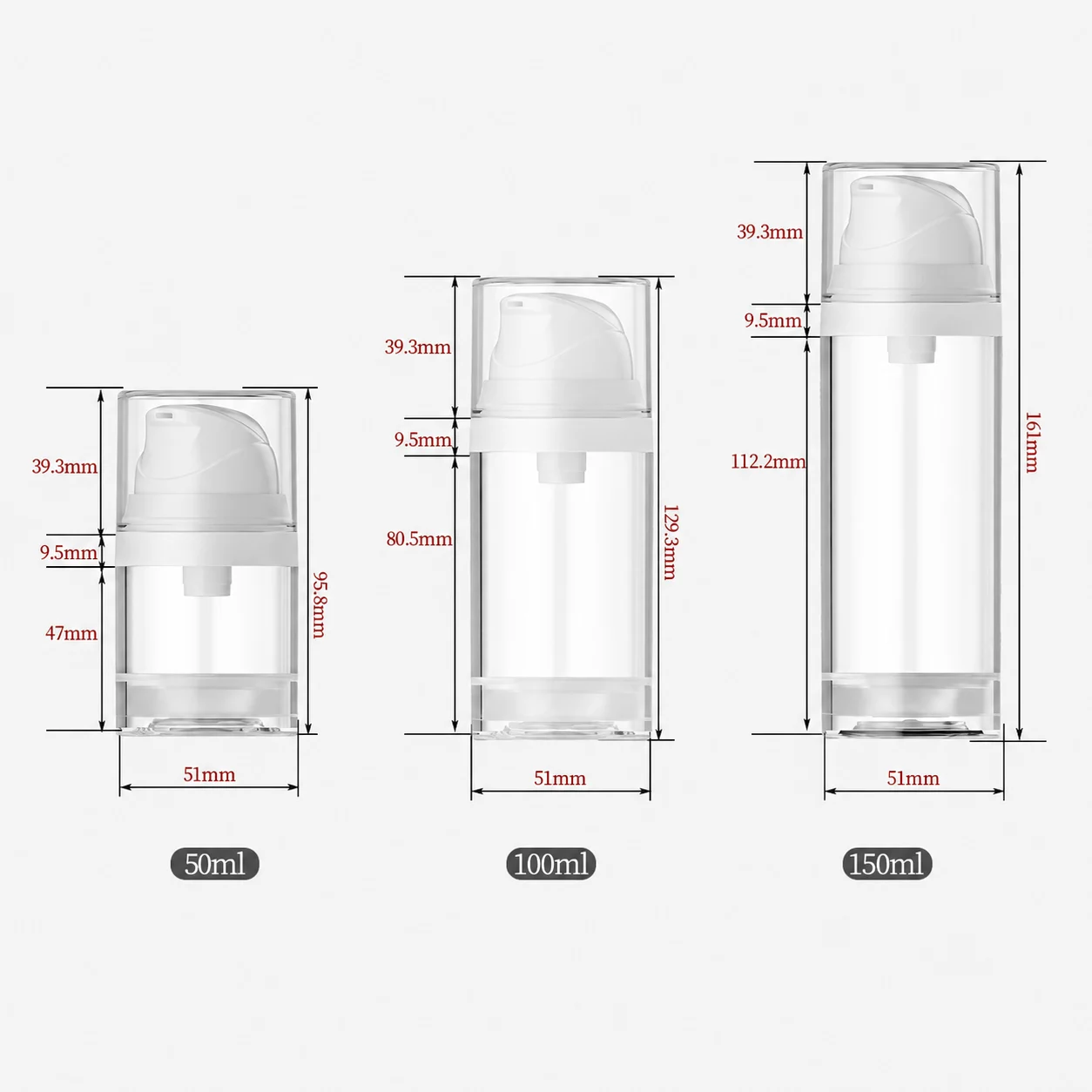 Airless Pump Bottle Specification