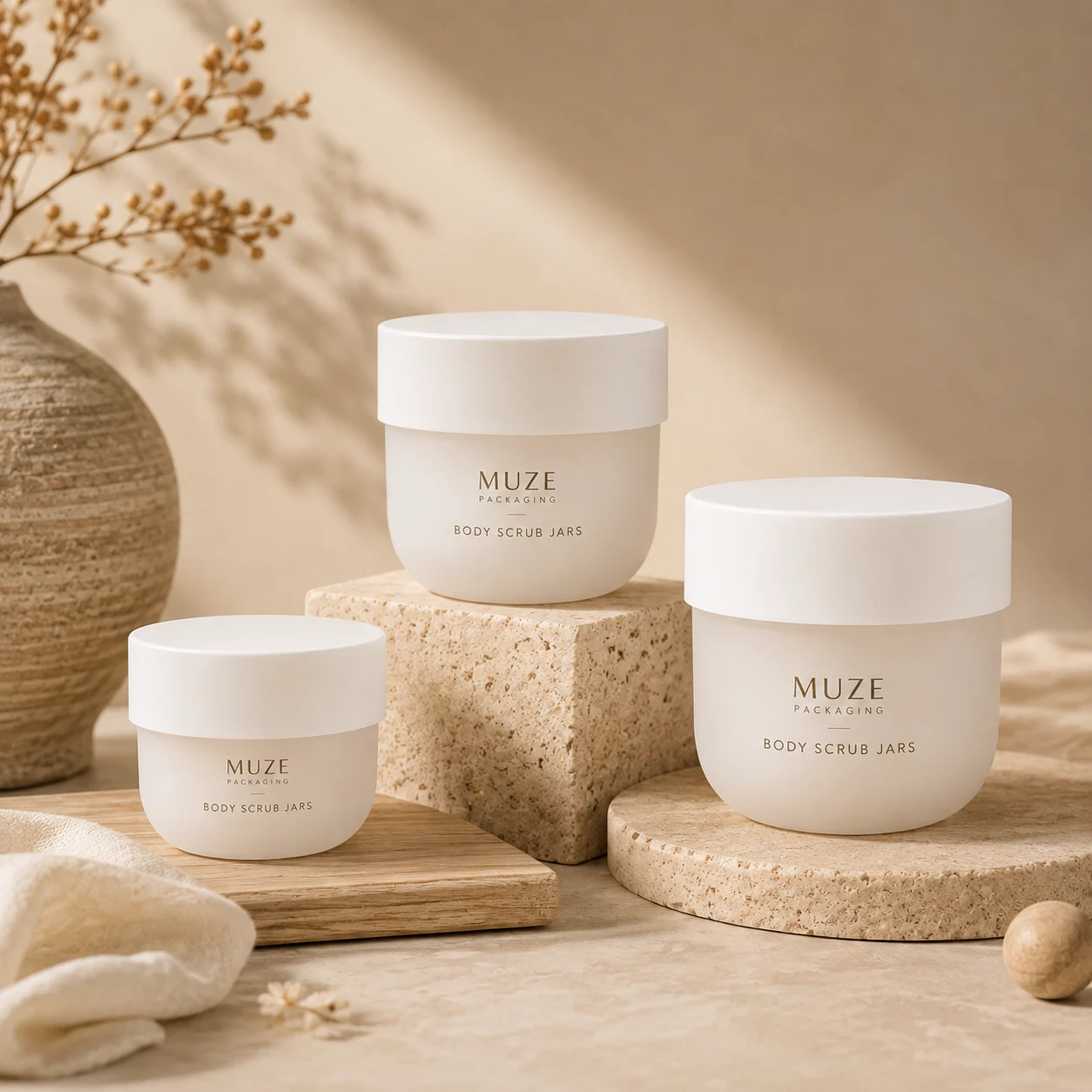 Frosted Body Scrub Container