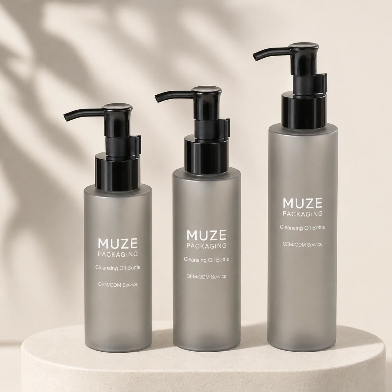 Grey Cleansing Oil Bottle