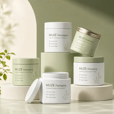 Plastic Cosmetic Jars greem