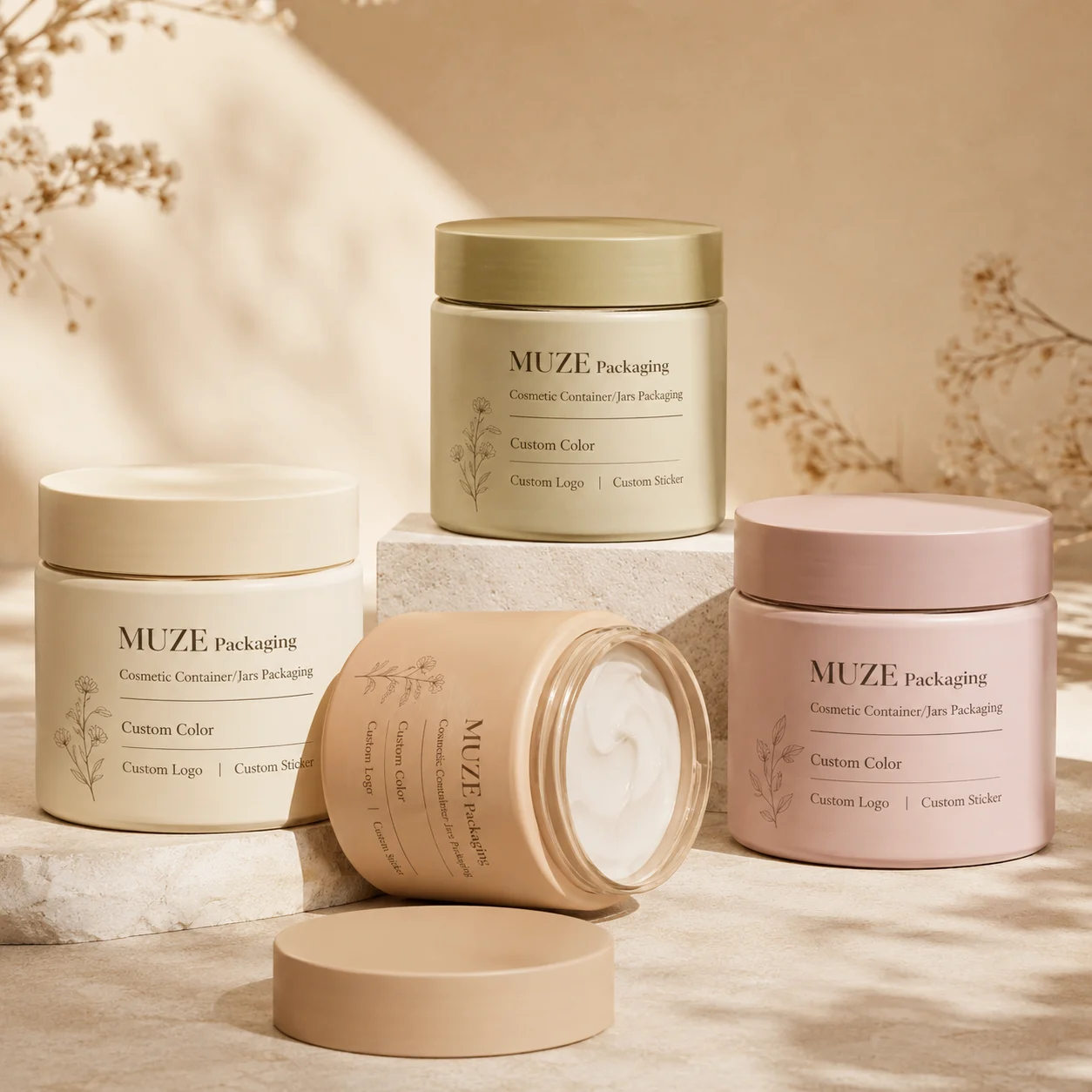 Plastic Cosmetic Jars for Body Scrub