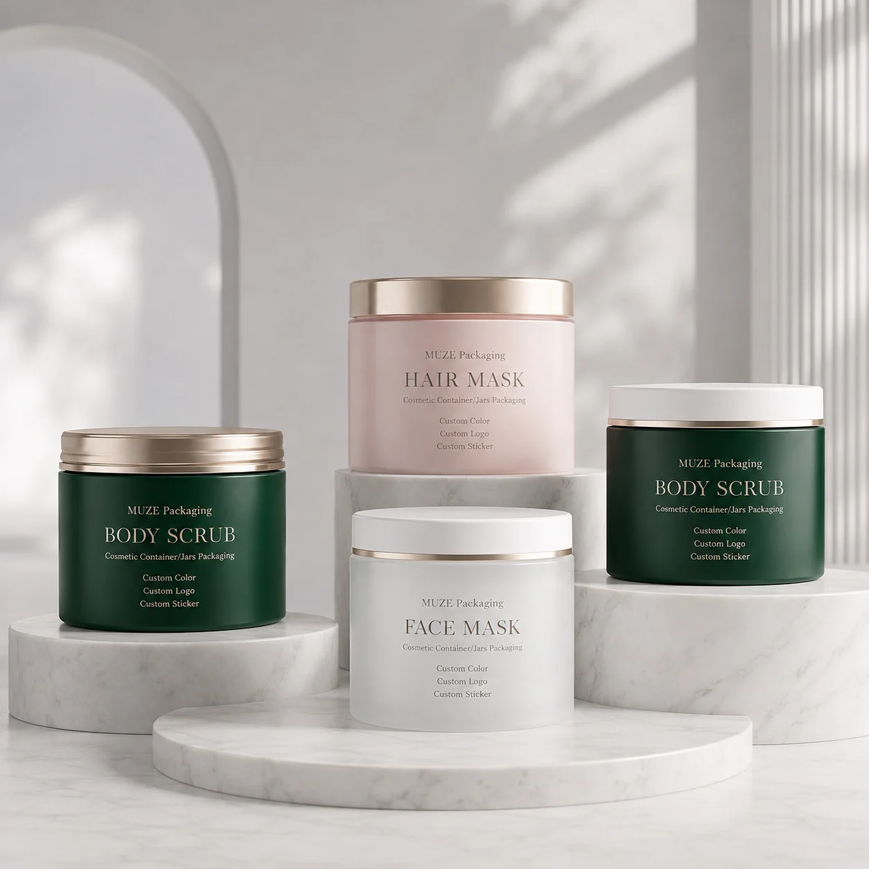 Body Scrub Containers with Lid