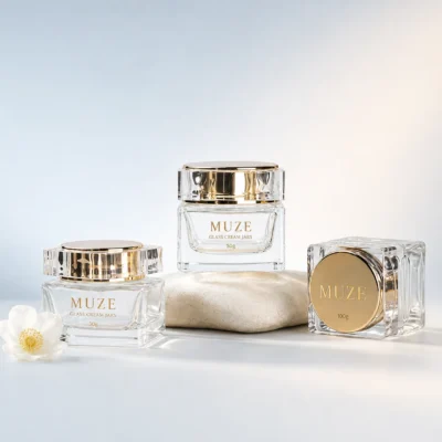 Square Glass Jars for Cosmetic