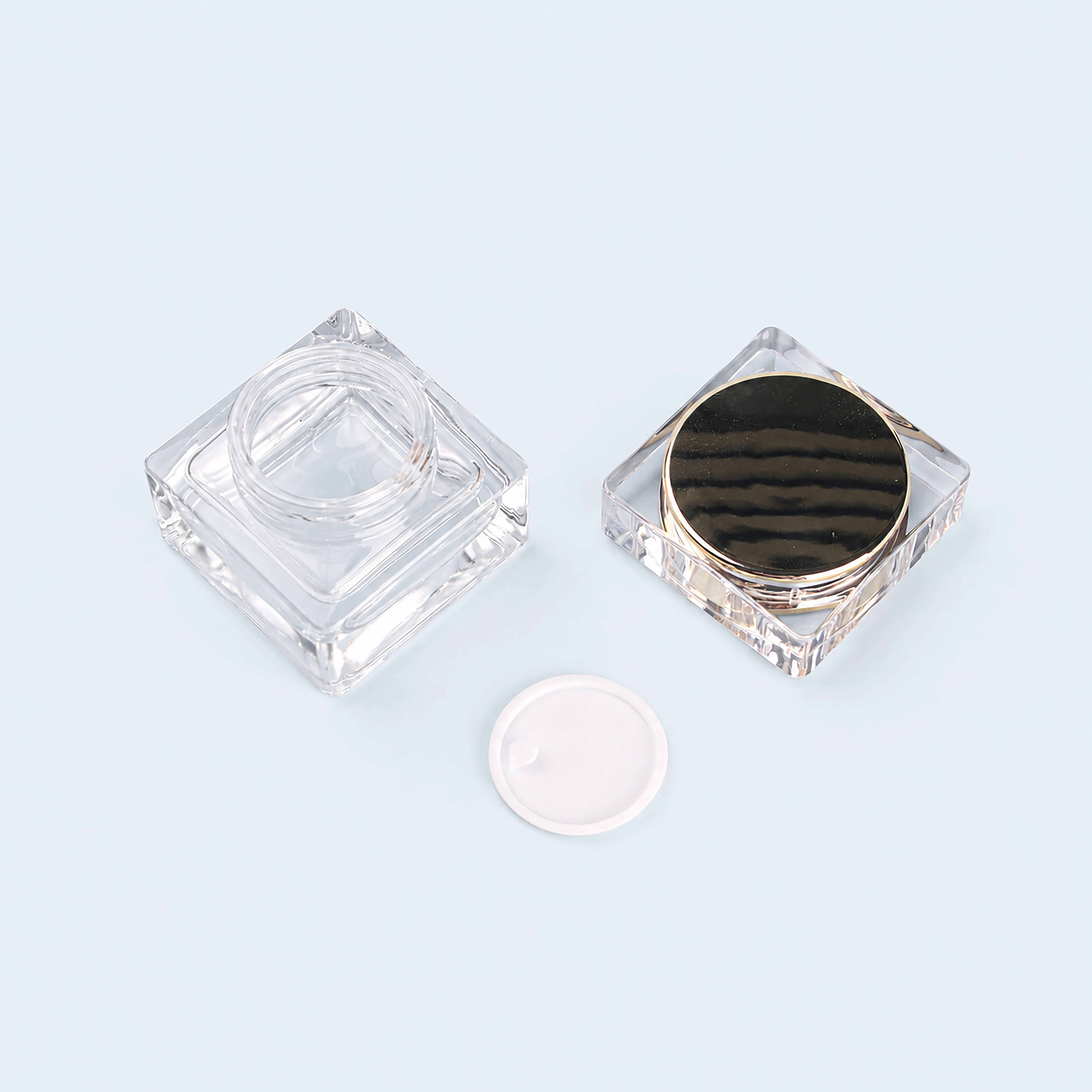 Square Cosmetic Glass Jars